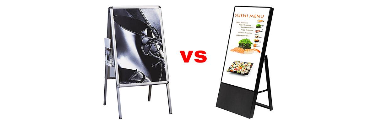 Digitale vs. traditionelle Kundenstopper: Welcher ist die bessere Wahl? - Digitale vs. traditionelle Kundenstopper | Delight Displays