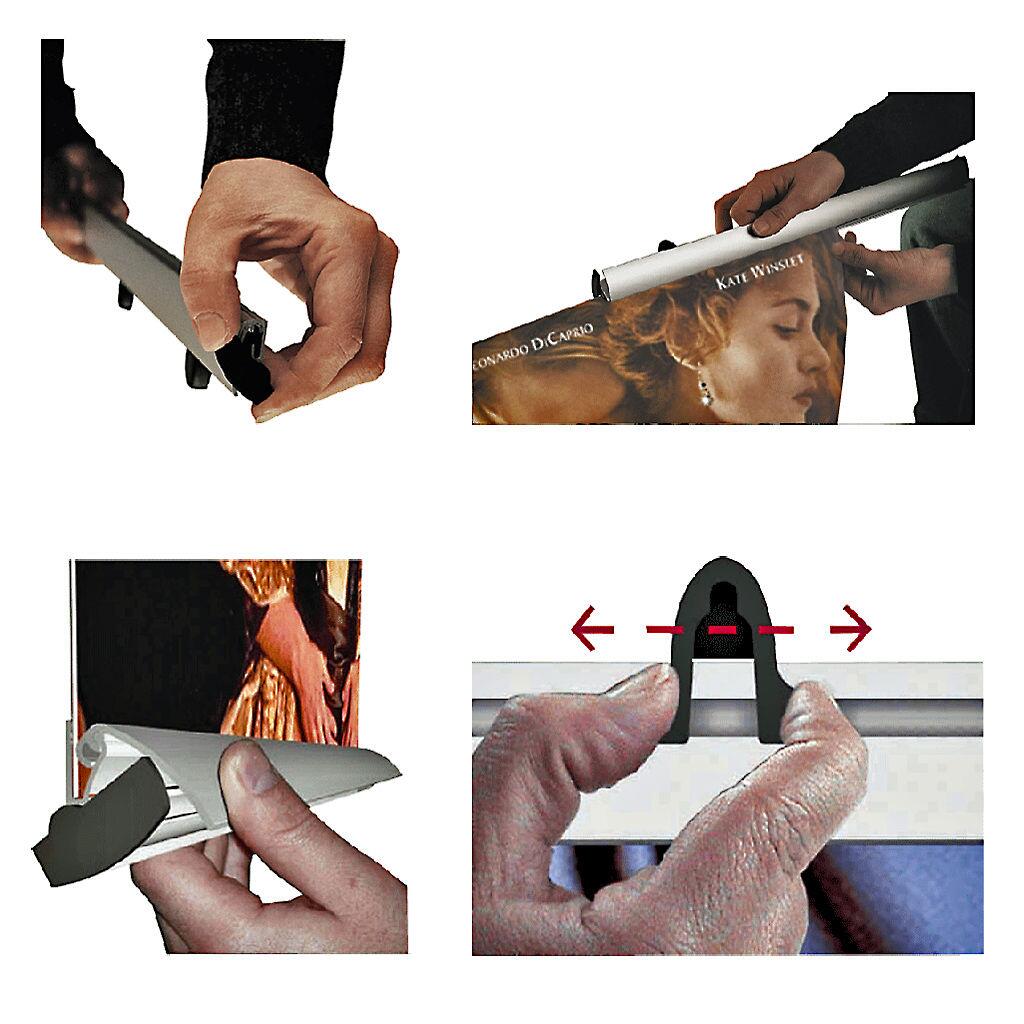 Banner Klemmschienen Clamp aus Alu für DIN Formate