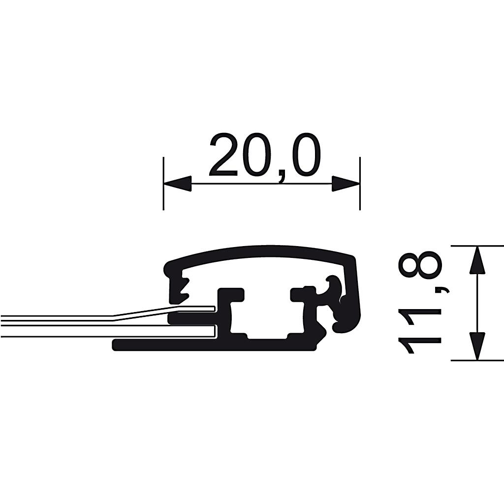 Klapprahmen DIN A4 Rondo 20mm Profil
