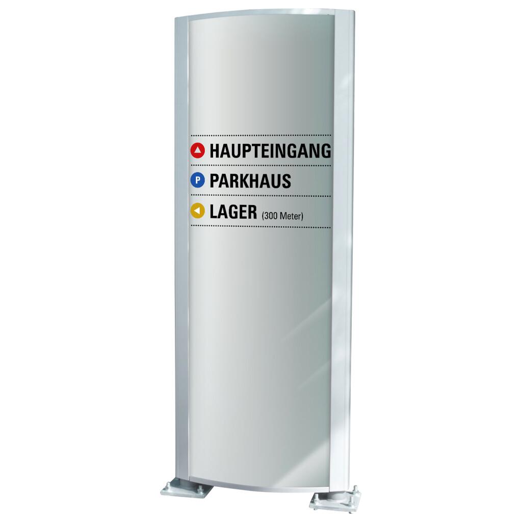 Werbepylon 800x2500 LED gewölbt
