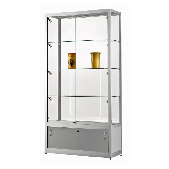 Sy Genoa Display Case With Led Side, Glass Display Cabinet With Lights