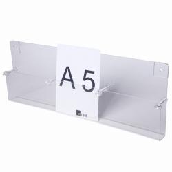 Brochure Holder Acrylic 3x DIN A5 Wall mounting
