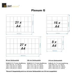 Schaukasten PLENUM 80 G 18x DIN A4 silber eloxiert mit Standbeinen