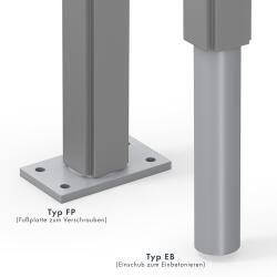 Schaukasten PLENUM 210 EB 18x DIN A4 silber eloxiert mit Standbeinen
