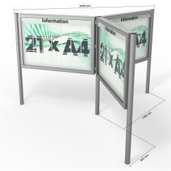 Schaukastenanlage PLENUM Sternanlage 21x DIN A4