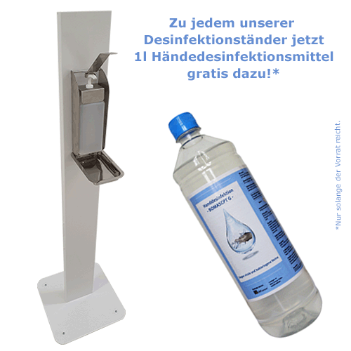 Disinfection stand action 12.2020 on www.delight.de